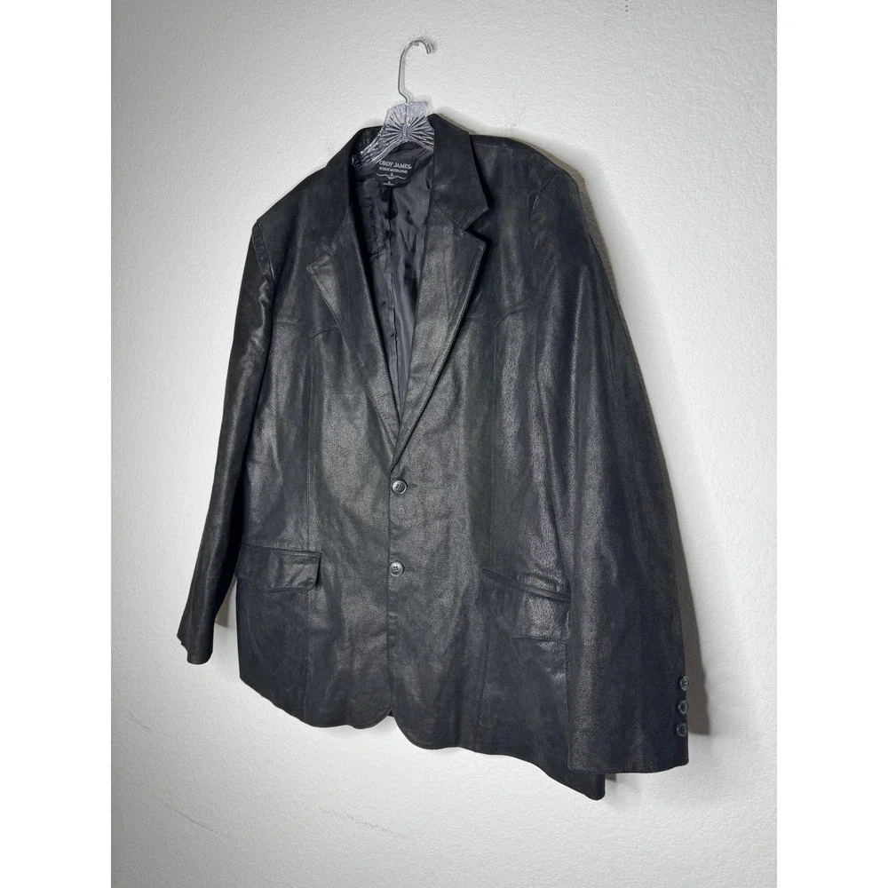Cody James Black Suede Leather Western Blazer Sport Coat Jacket Size 50 / XL